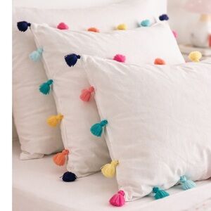 Pottery Barn Teen Tassel Pillow Shams – Set of 2